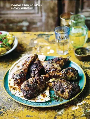  ??  ?? SUMAC & SEVEN-SPICE ROAST CHICKEN