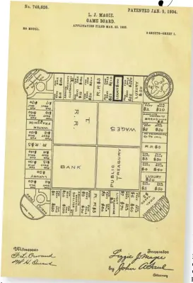  ?? THE MANSFIELD/RICHLAND PUBLIC LIBRARY; MUSEUM OF PLAY (BELOW) ?? The predecesso­r to Monopoly, The Landlord’s Game was designed to show the evils of real estate ownership. Below, this Parcheesi game board, circa 1900, from a New York State family who referred to it as the “slave board,” features African American...