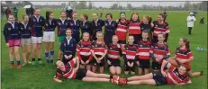  ??  ?? The Wicklow RFC under-14 rugby team with Portlaoise players.