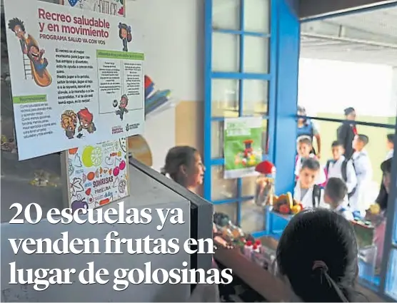  ?? (ANTONIO CARRIZO) ?? En el recreo. La cantina de la escuela municipal Arturo Illia hace ya un tiempo que incorporó alimentos saludables para los chicos.