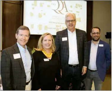  ?? ?? David and Patricia Blick, QQA executive director, with Bryan Hosto and David Robinson