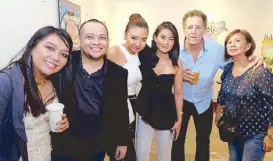  ??  ?? (From left) Trista Piñon, ‘Mental Assassin’ Justin Piñon, Tatum Ancheta and Benefit Cosmetics Philippine­s’ Celina Fernandez with Angeles Craft Beer and Spirits festival organizer Ted Lerner and wife Aurora.