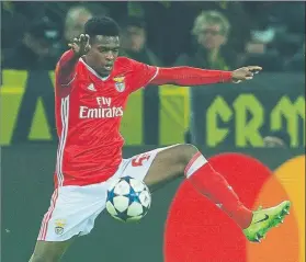  ??  ?? Nelson Semedo se ha consolidad­o como lateral derecho del Benfica FOTO: GETTY