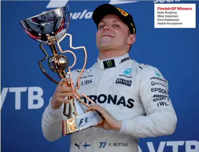  ?? AP ?? Finland’s Valtteri Bottas had to wait for 81 races for his first Formula One triumph. —