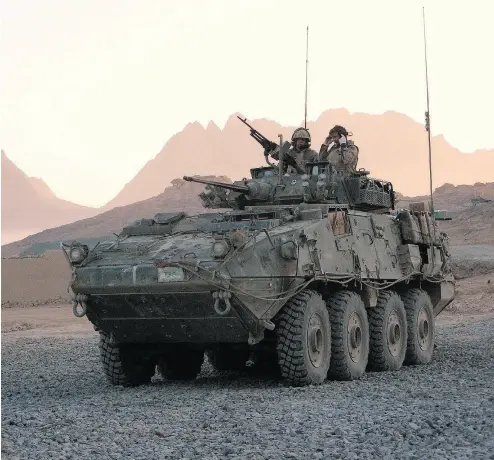  ?? BILL GRAVELAND / THE CANADIAN PRESS FILES ?? Cancelling a Canadian LAV (light armoured vehicle) deal with Saudi Arabia would hurt thousands of Canadian workers. Canada should instead ban the use of Saudi oil, Donald B. Bell of Kanata writes.