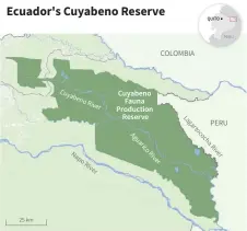  ?? ?? Source: Ecuador's National System of Protected Areas Map data: OSM, GFW