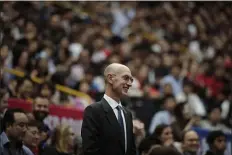  ?? THE ASSOCIATED PRESS ?? NBA Commission­er Adam Silver has not announced when the league will restart, but a sourse said that teams will be allowed to reopen facilities on a limited basis on Friday.