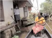  ??  ?? Houses at Valiyathur­uthu settlement in Kainakary panchayath in Kuttanad remain inundated and the people are forced to stay in them.