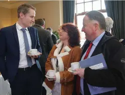  ??  ?? Ronan McCrea, University College London, Joanne O’Brien JLT and President Killarney Chamber of Tourism and Commerce Paul Sherry.