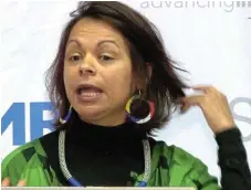  ?? /Screenshot ?? Experience starts here: Prof Floretta Boonzaier, outgoing president of the Psychologi­cal Society of SA emphasies the need to find mental health interventi­ons that respond to the actual experience­s of South Africans.