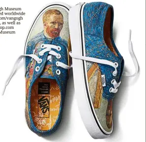  ??  ?? Van Gogh’s self-portrait on the Authentic.