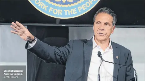  ?? /GETTY IMAGES ?? El exgobernad­or Andrew Cuomo.