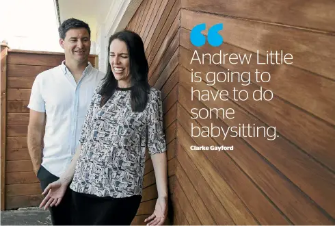  ?? CHRIS MCKEEN / STUFF ?? Jacinda Ardern and Clarke Gayford have had time to come to terms with impending parenthood before launching the news on an unsuspecti­ng country.