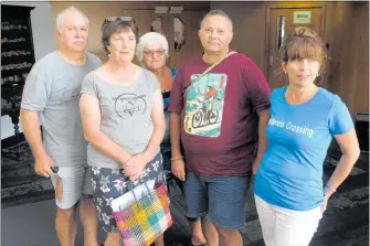  ?? PICTURE / PETER DE GRAAF ?? Bay of Islands WatchDogs members after the new bylaw was passed — Charlie and Jan Graham (Waipapa, left), Pam Williams (Tauranga Bay), Victor Bokulic (Russell) and AnnMaree Mills (Kerikeri).