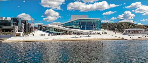  ??  ?? Oslo’s spectacula­r opera house opened in 2008.