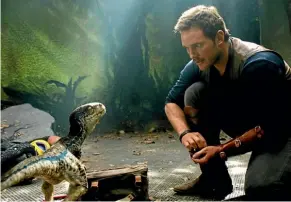  ??  ?? Chris Pratt plays dinosaur researcher Owen Grady.