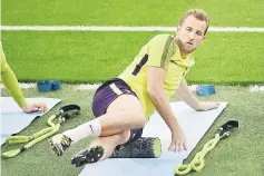  ??  ?? Tottenham Hotspur’s English forward Harry Kane takes part in a training session in Madrid on the eve of the UEFA Champions League football match between Real Madrid and Tottenham. — AFP photo