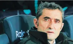  ??  ?? La cara de Ernesto Valverde, entrenador de FC Barcelona.