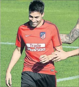  ?? FOTO: EFE ?? Nicolás Gaitán, en un entrenamie­nto con el Atlético de Madrid