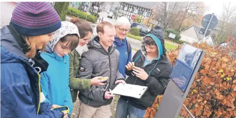  ?? FOTO: CREW ?? Am Wochenende hat das Crew-Team eine Route für die Geocaching-Tour entwickelt und auch direkt getestet.