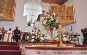  ?? ?? United States President Joe Biden speaks at a church in Columbia, South Carolina, on Sunday. — CFP