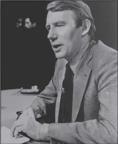  ?? ASSOCIATED PRESS ?? Robert MacNeil, the executive editor of “The MacNeil/Lehrer Report” is speaking in this 1978 photo.