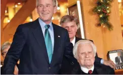  ??  ?? Feted: With former President George W. Bush in 2010