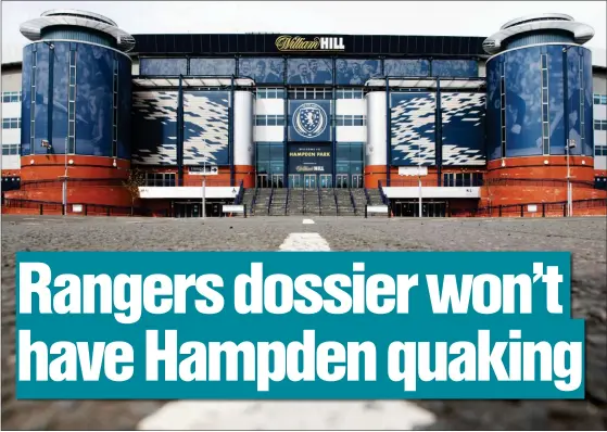  ??  ?? The Ibrox club released a 200-page document to clubs yesterday making their case against the SPFL... but the mud may not stick