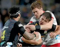  ??  ?? The Crusaders were forced to attempt a staggering 206 tackles against the Chiefs in Hamilton on Saturday night.