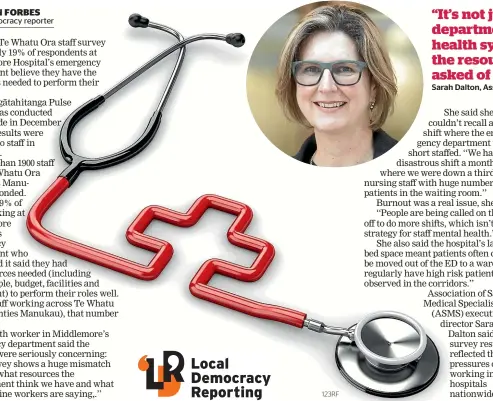  ?? 123RF ?? Sarah Dalton, Associatio­n of Salaried Medical Specialist­s