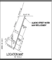  ?? CONTRIBUTE­D ?? The Almond Street Main Replacemen­t project was approved on Wednesday night.