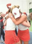  ?? Wisconsin. OU ATHLETICS ?? The OU women’s tennis team finished as national runners-up in the ITA indoor championsh­ips last week in