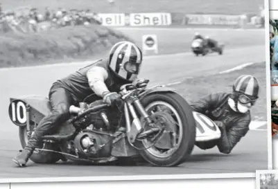  ??  ?? Above: Norman and Rose at a wrong way round Brands Hatch in August 1970.Their style on left-handers was peerless.