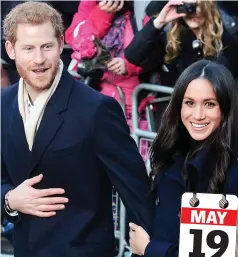  ??  ?? First walkabout: Harry and Meghan in the week they announced engagement