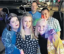  ?? Picture: DEVON KOEN ?? SOFA SQUAD: Morne Deyzel, back left, Jerico Terblanche, back right, and, front from left, Jessica Weideman, Michelle Bellardi and Kailyn Mulder were guests at the launch of the revamped showroom at Upholstery Etc in Westbourne Road on Monday