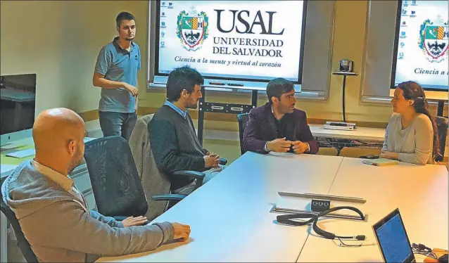  ?? FOTO: UNIVERSIDA­D SIGLO 21 ?? ADELANTO. Esta semana se inagurará en la Universida­d del Salvador un aula especialme­nte diseñada con pizzarras digitales y sistema para videoconfe­rencias.