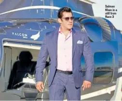  ?? PHOTO: HTCS ?? Salman Khan in a still from Race 3