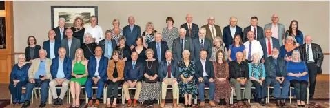  ?? ?? All together Guests at the 50-year reunion dinner, and below, how the plant has changed over the years