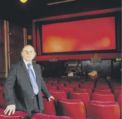  ??  ?? CLASSIC: Charles Morris, owner of Rex cinema in Elland, also runs another five cinemas across the north of England