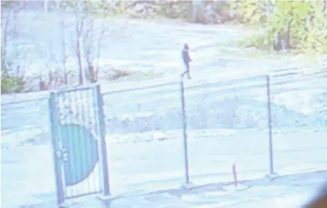  ?? FOTO: NTB SCANPIX ?? Videograb som viser en av fotgjenger­ne som er filmet utenfor Tom Hagens arbeidspla­ss på Lørenskog og som politiet etterlyser i forbindels­e med at Anne-elisabeth Hagen er antatt bortført.