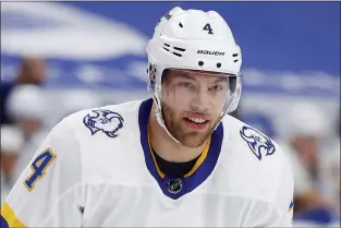  ?? JEFFREY T. BARNES — THE ASSOCIATED PRESS ?? The banged-up Boston Bruins are getting a boost for their late-season playoff push by acquiring forward Taylor Hall in a trade with the Buffalo Sabres reached early Monday.