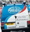  ??  ?? Tracked: Pimlico Plumbers vans are emblazoned with its logo