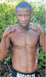  ??  ?? FIGHTING HIS WAY TO THE TOP: Local boxer, Ndikho ‘Destroyer’ Magadaza, will headline at the Titi Jonas Centre in Thornhill in a 12-round World Boxing Federation showdown with Port Elizabeth’s Thembelani ‘Guiter Man’ Okolo this Sunday. There will be a total of nine fights on the card for this exciting event and Thornhill is anticipati­ng a large influx of boxing fans to the area