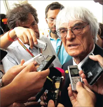  ?? PICTURE: REUTERS ?? Bernie Ecclestone had one of the most colourful and controvers­ial reigns in global sport.