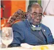  ?? FOTO: AFP ?? Mugabe weiß, wie’s geht: Mit seinem Augentrick vermeidet er direkte Lichteinst­rahlung.