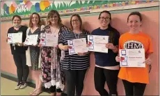  ?? PHOTO COURTESY OF IHM ?? HM tech award winners (L-R) Lauren Kemm, Bridget Foley, Ashley Lapuscinsk­i, Sonya Aversa, Stacey MacDonald, and Liz Donahue.