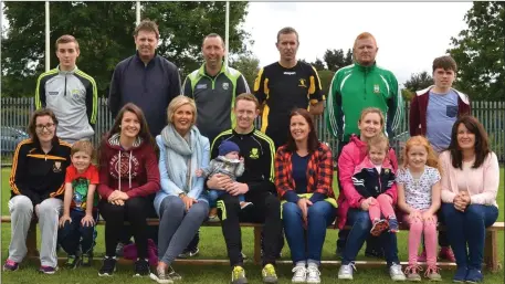  ??  ?? Colm Cooper launching the Colm Cooper Invitation­al with family members at Dr Crokes GAA Grounds Killarney.