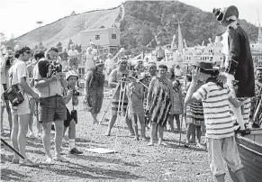  ??  ?? A man dressed as Cook takes part in a pageant in Picton in 1970.