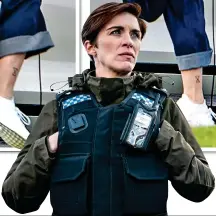  ??  ?? Right: As Kate Fleming of AC12 in the hit BBC crime drama Line Of Duty
