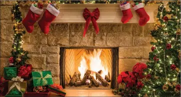  ?? Photo courtesy of Metro Creative Connection ?? Fireplaces bring warmth and add ambiance to a home, particular­ly during the holidays. But safety must prevail when lighting fireplaces.